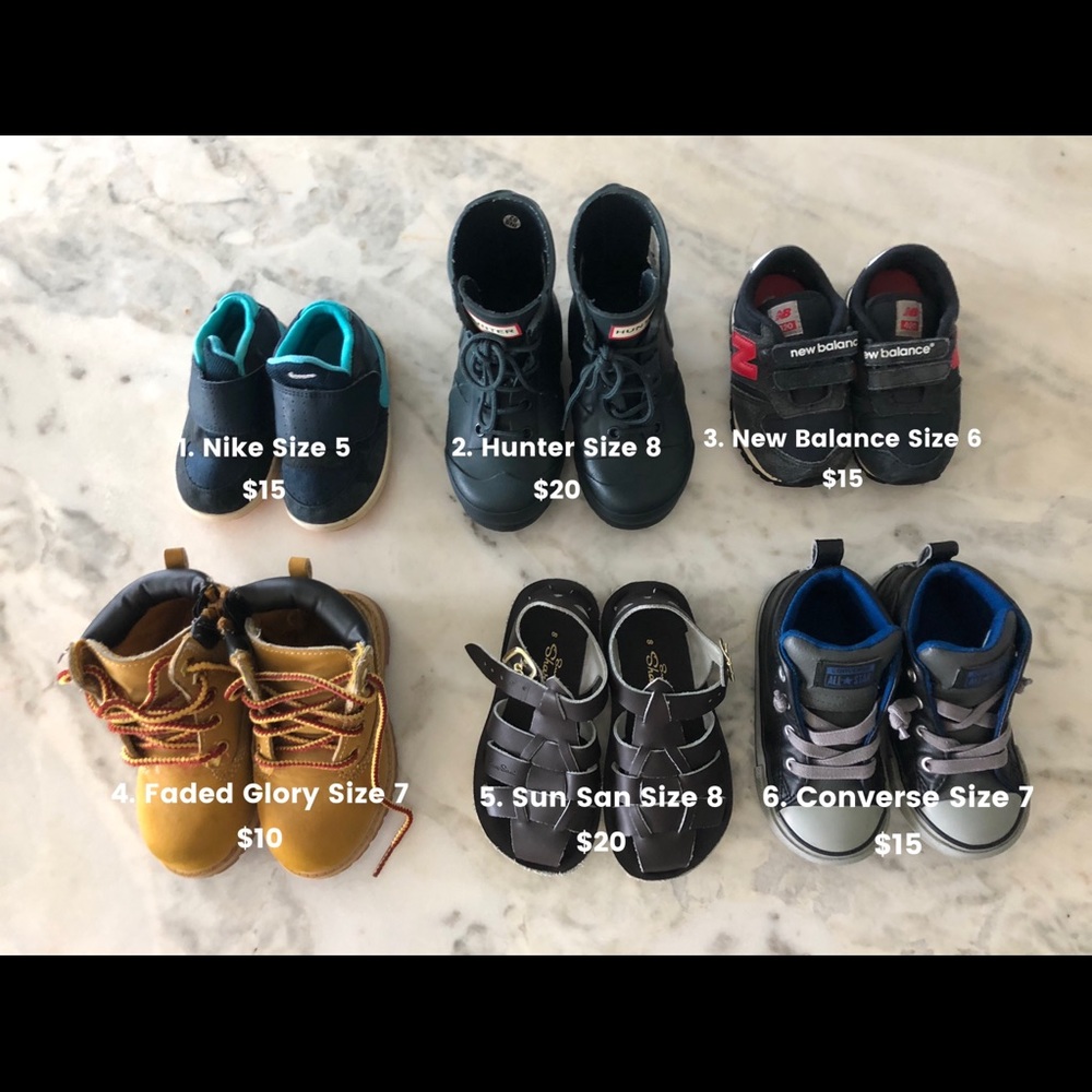 Toddler boy shoes. Pet friendly home, smoke free.